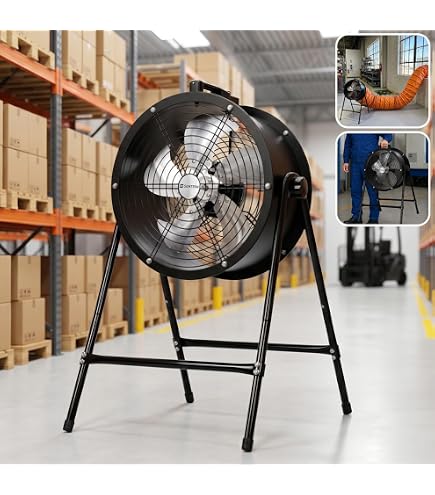 Amazon.co.jp: 送風機 業務用 16インチ 5870m³/h 羽根径 400mm 強力